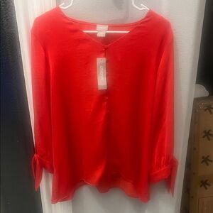 Chico's Vibrant Red Blouse